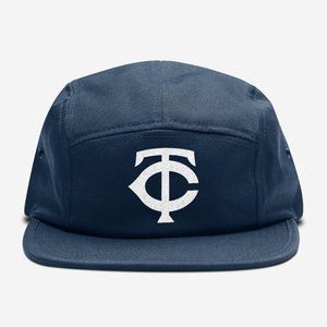 NEW Minnesota Twins TC Logo 5 Panel Camper Strapback Hat NAVY
